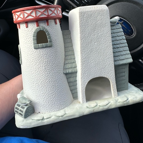 PartyLite Gray and Red‎ Candle Holder with Charming Accents - Picture 2 of 2